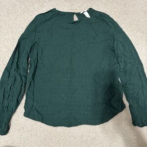 H&M Dark Green Blouse